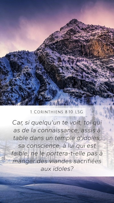 1 Corinthiens 8:10 LSG Bible Verse Image