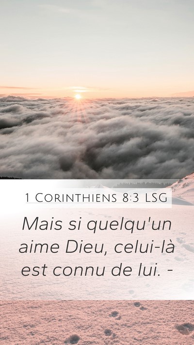 1 Corinthiens 8:3 LSG Bible Verse Image