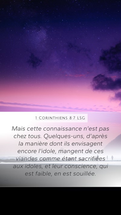 1 Corinthiens 8:7 LSG Bible Verse Image