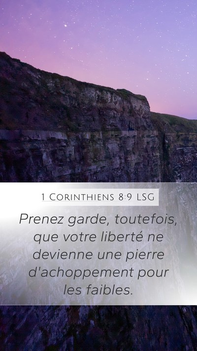 1 Corinthiens 8:9 LSG Bible Verse Image