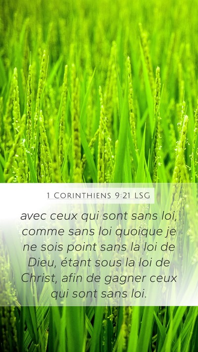 1 Corinthiens 9:21 LSG Bible Verse Image
