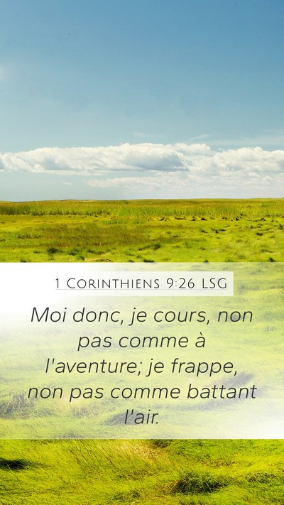 1 Corinthiens 9:26 LSG Bible Verse Image