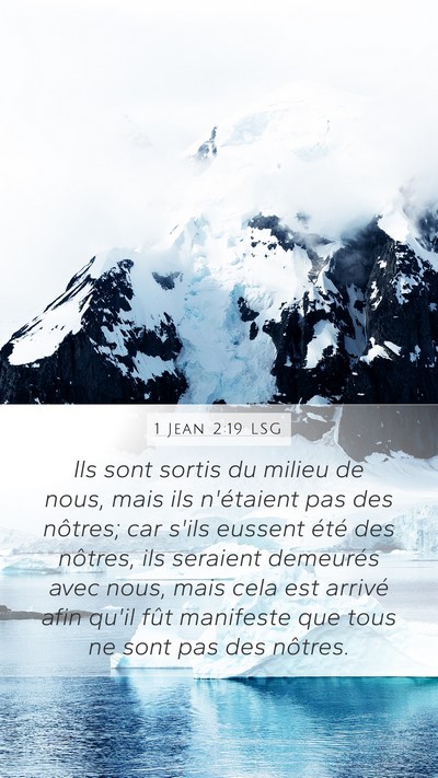 1 Jean 2:19 LSG Bible Verse Image