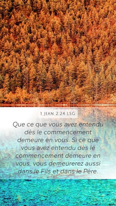 1 Jean 2:24 LSG Bible Verse Image