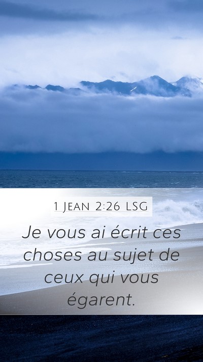 1 Jean 2:26 LSG Bible Verse Image