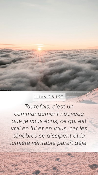 1 Jean 2:8 LSG Bible Verse Image