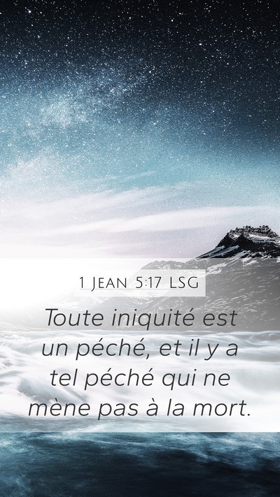 1 Jean 5:17 LSG Bible Verse Image
