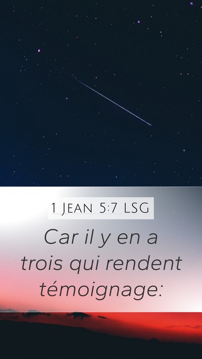 1 Jean 5:7 LSG Bible Verse Image