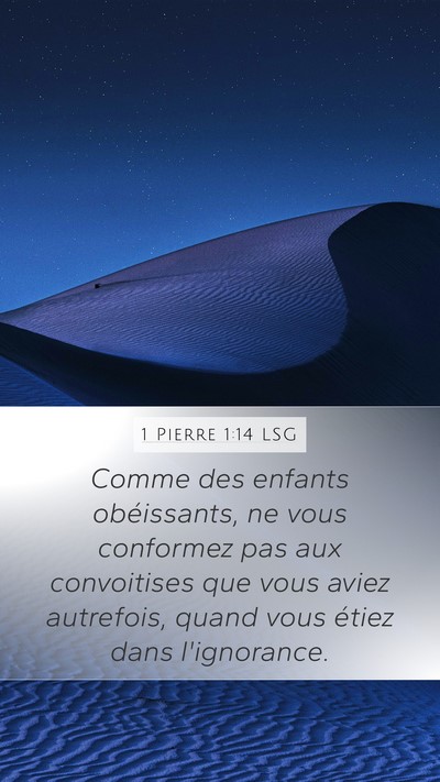1 Pierre 1:14 LSG Bible Verse Image