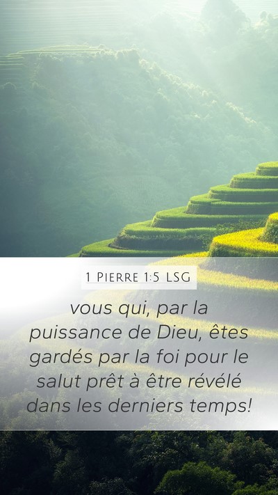 1 Pierre 1:5 LSG Bible Verse Image