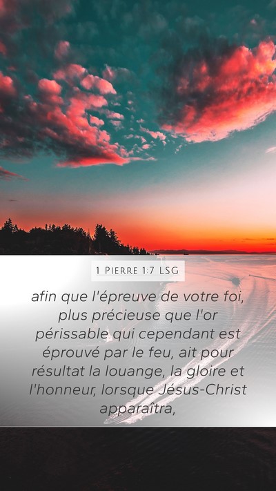 1 Pierre 1:7 LSG Bible Verse Image