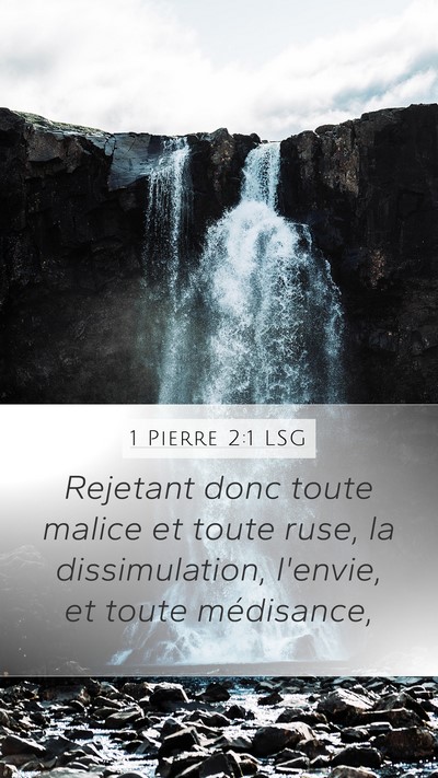 1 Pierre 2:1 LSG Bible Verse Image