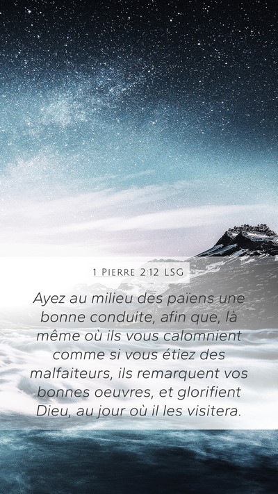 1 Pierre 2:12 LSG Bible Verse Image