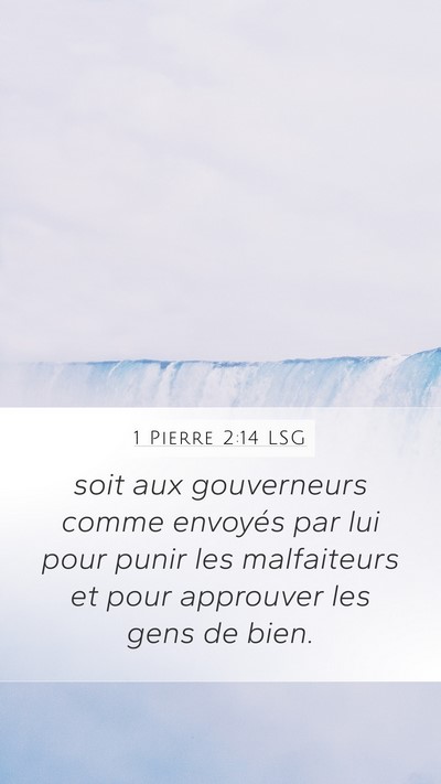 1 Pierre 2:14 LSG Bible Verse Image