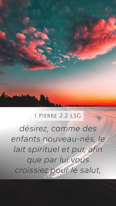 1 Pierre 2:2 LSG Bible Verse Image