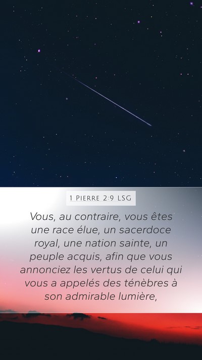 1 Pierre 2:9 LSG Bible Verse Image