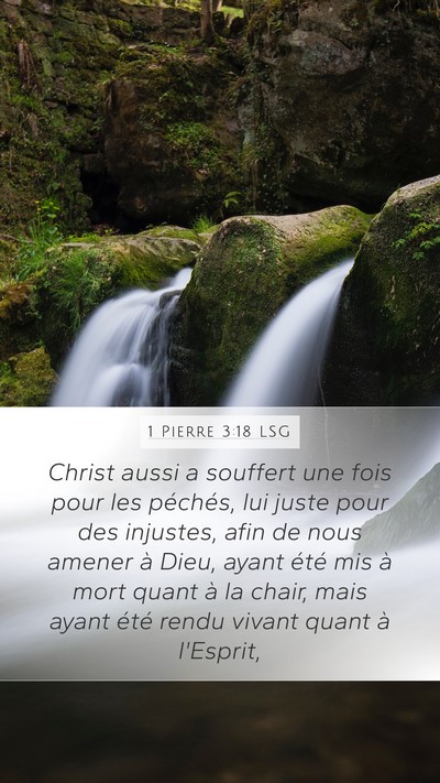 1 Pierre 3:18 LSG Bible Verse Image