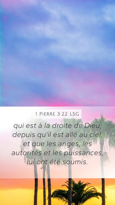 1 Pierre 3:22 LSG Bible Verse Image