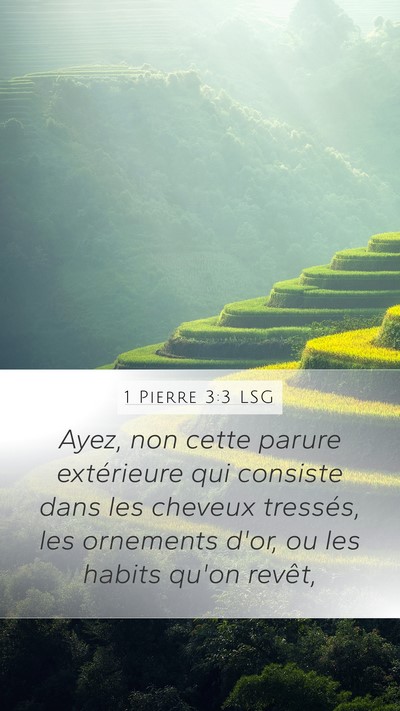 1 Pierre 3:3 LSG Bible Verse Image