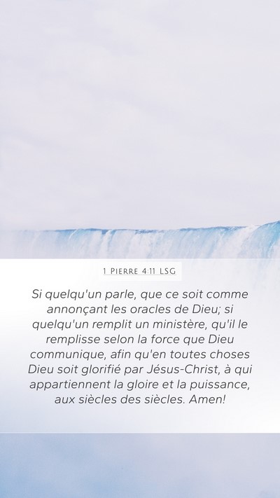 1 Pierre 4:11 LSG Bible Verse Image