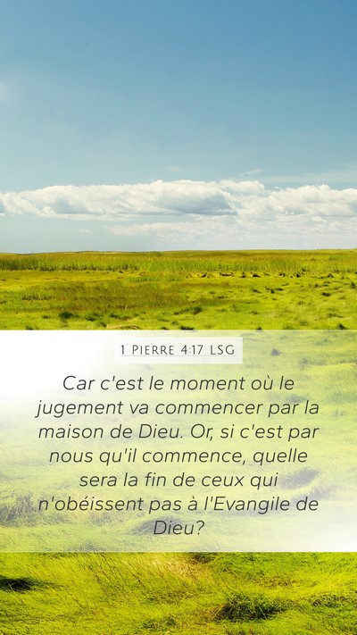 1 Pierre 4:17 LSG Bible Verse Image