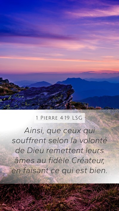 1 Pierre 4:19 LSG Bible Verse Image