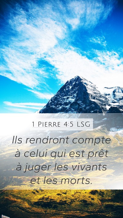 1 Pierre 4:5 LSG Bible Verse Image