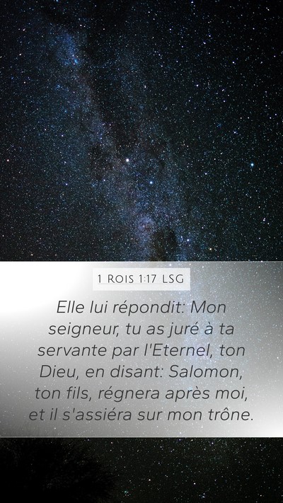 1 Rois 1:17 LSG Bible Verse Image