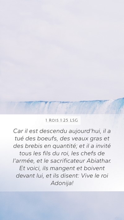 1 Rois 1:25 LSG Bible Verse Image