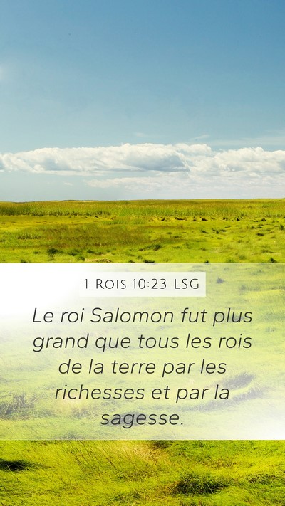 1 Rois 10:23 LSG Bible Verse Image