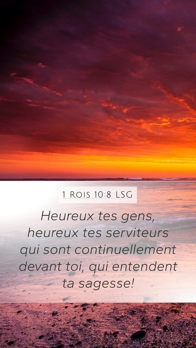 1 Rois 10:8 LSG Bible Verse Image