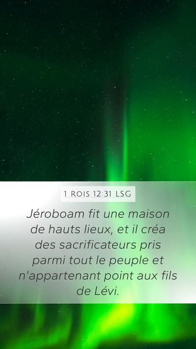1 Rois 12:31 LSG Bible Verse Image