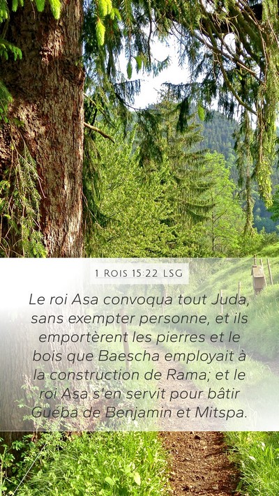 1 Rois 15:22 LSG Bible Verse Image