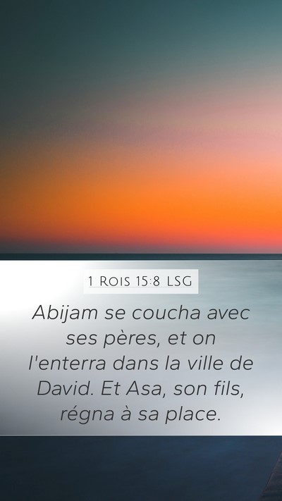 1 Rois 15:8 LSG Bible Verse Image