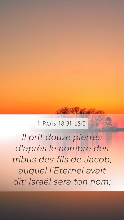 1 Rois 18:31 LSG Bible Verse Image