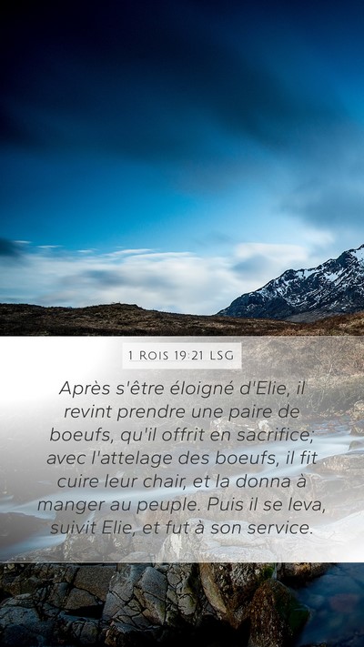 1 Rois 19:21 LSG Bible Verse Image