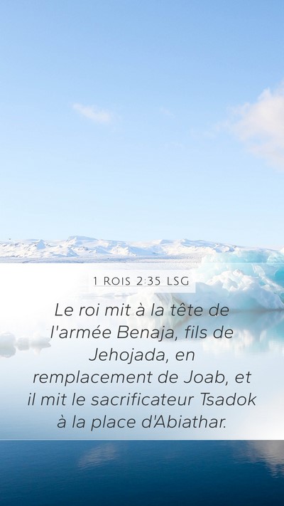 1 Rois 2:35 LSG Bible Verse Image