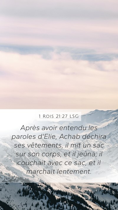 1 Rois 21:27 LSG Bible Verse Image