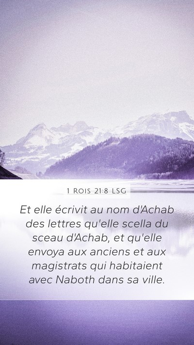 1 Rois 21:8 LSG Bible Verse Image