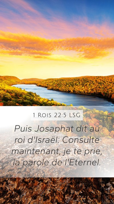 1 Rois 22:5 LSG Bible Verse Image