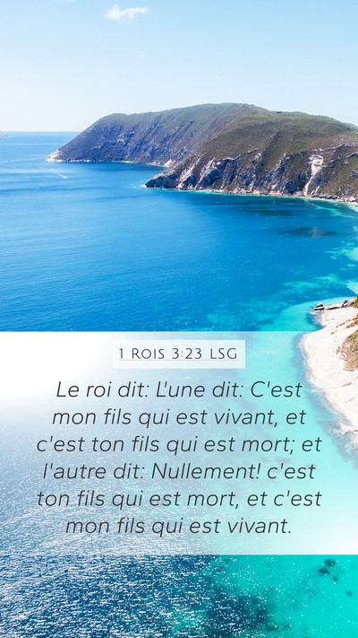 1 Rois 3:23 LSG Bible Verse Image