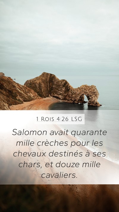 1 Rois 4:26 LSG Bible Verse Image