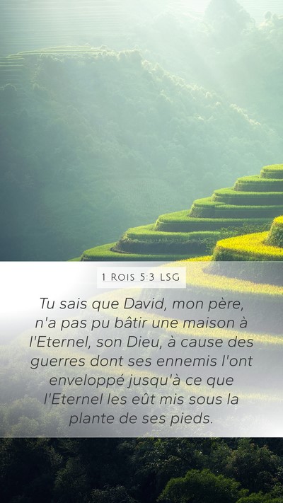 1 Rois 5:3 LSG Bible Verse Image