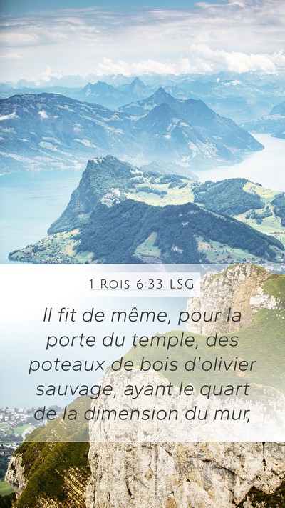 1 Rois 6:33 LSG Bible Verse Image