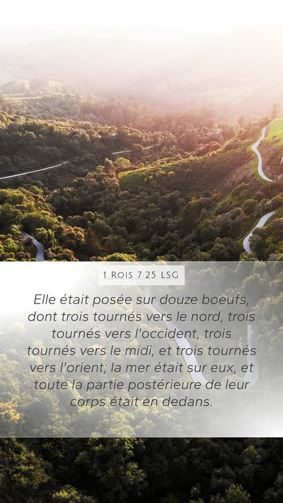 1 Rois 7:25 LSG Mobile Phone Wallpaper - Elle était posée sur douze boeufs, dont trois - Mobile Bible Verse Wallpaper