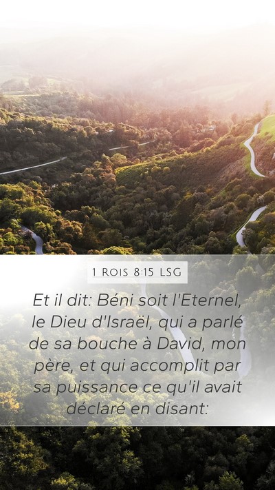 1 Rois 8:15 LSG Bible Verse Image