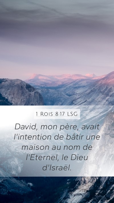 1 Rois 8:17 LSG Bible Verse Image