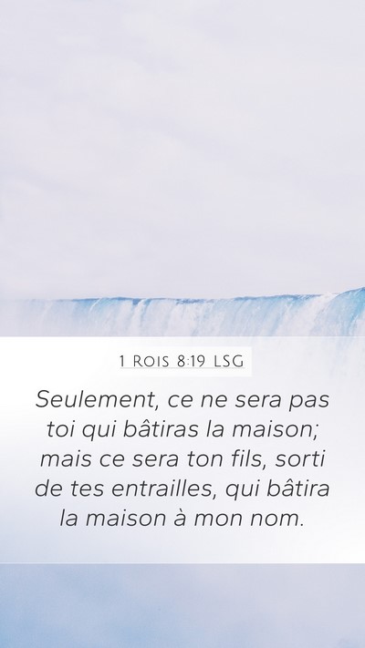 1 Rois 8:19 LSG Bible Verse Image