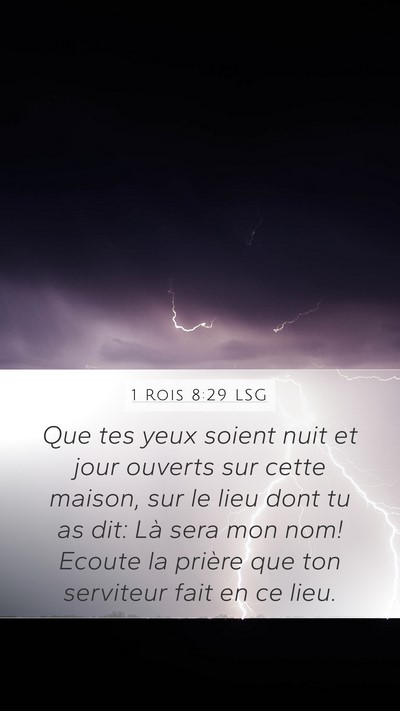 1 Rois 8:29 LSG Bible Verse Image