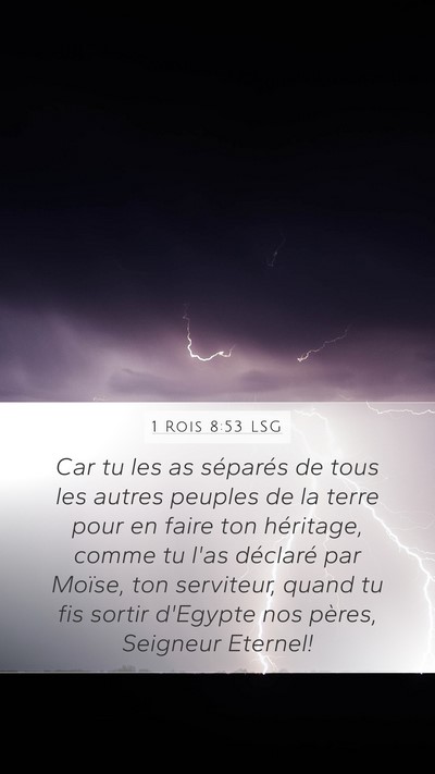 1 Rois 8:53 LSG Bible Verse Image